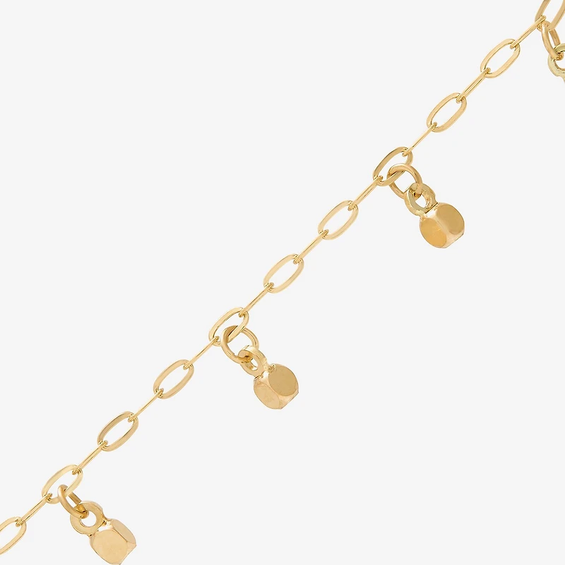 Gold Addiction Womens 10K Gold 17 Inch Paperclip Chain Necklace