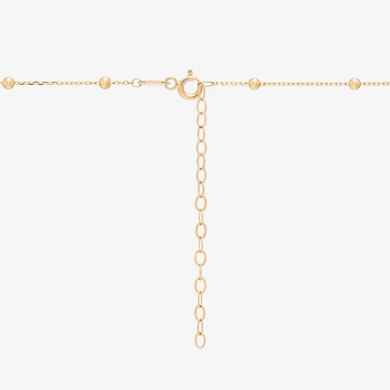 Gold Addiction Womens 10K Gold Inch Cable Chain Necklace