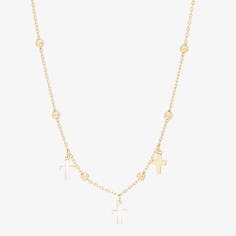 Gold Addiction Womens 10K Gold Inch Cable Chain Necklace