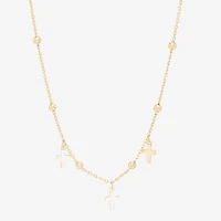 Gold Addiction Womens 10K Gold Inch Cable Chain Necklace