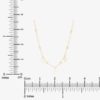 Gold Addiction Womens 10K Gold Inch Cable Chain Necklace