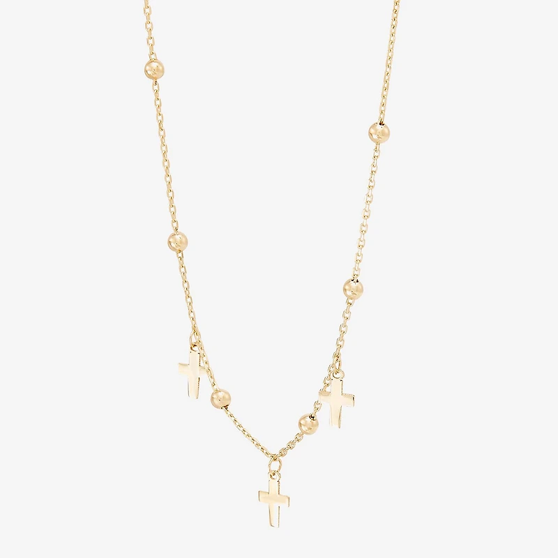 Gold Addiction Womens 10K Gold Inch Cable Chain Necklace