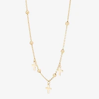 Gold Addiction Womens 10K Gold Inch Cable Chain Necklace