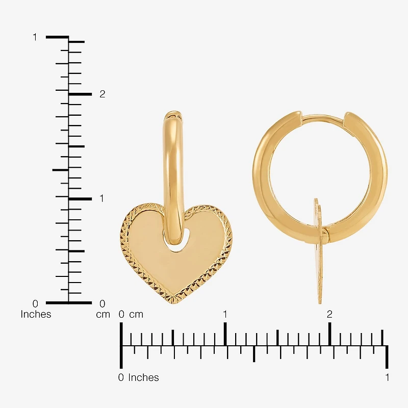 Gold Addiction Womens 10K Gold 18mm Hoop Earrings