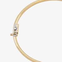 Bonded Brilliance Womens 14K Gold Bonded With Sterling Silver Bangle Bracelet