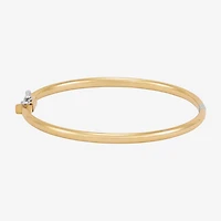 Bonded Brilliance Womens 14K Gold Bonded With Sterling Silver Bangle Bracelet