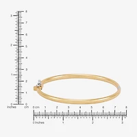 Bonded Brilliance Womens 14K Gold Bonded With Sterling Silver Bangle Bracelet