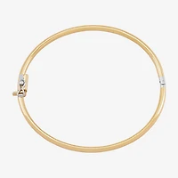 Bonded Brilliance Womens 14K Gold Bonded With Sterling Silver Bangle Bracelet