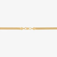 Bonded Brilliance Womens 14K Gold Bonded With Sterling Silver 18 Inch Herringbone Chain Necklace