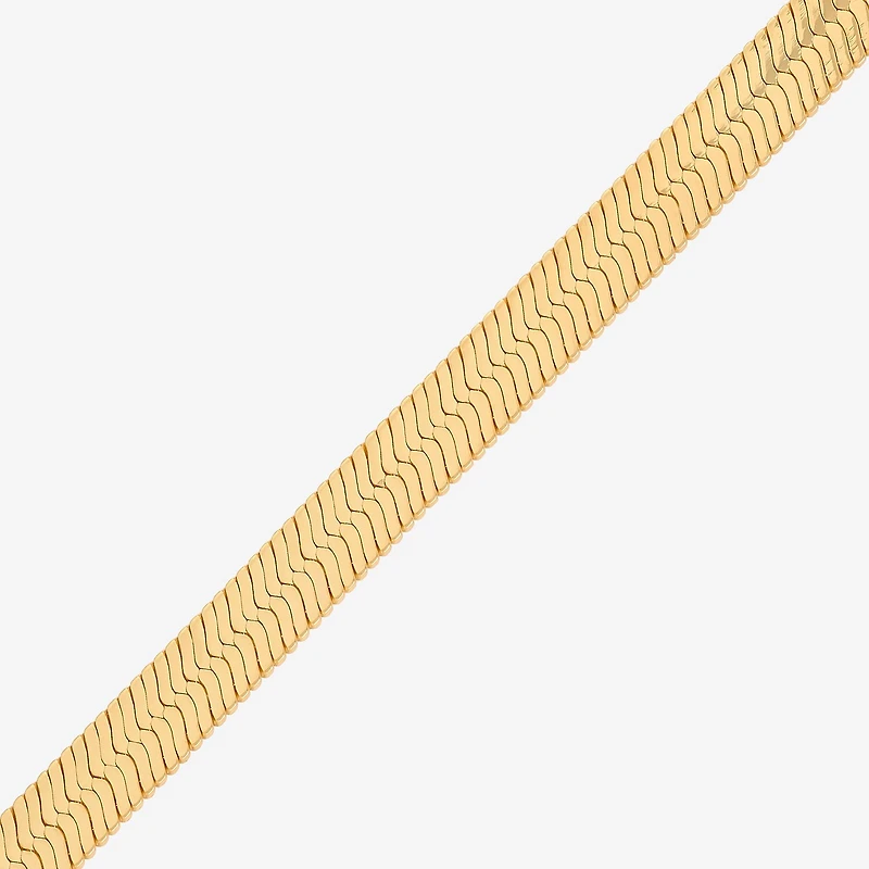 Bonded Brilliance Womens 14K Gold Bonded With Sterling Silver 18 Inch Herringbone Chain Necklace