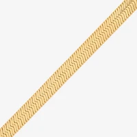 Bonded Brilliance Womens 14K Gold Bonded With Sterling Silver 18 Inch Herringbone Chain Necklace