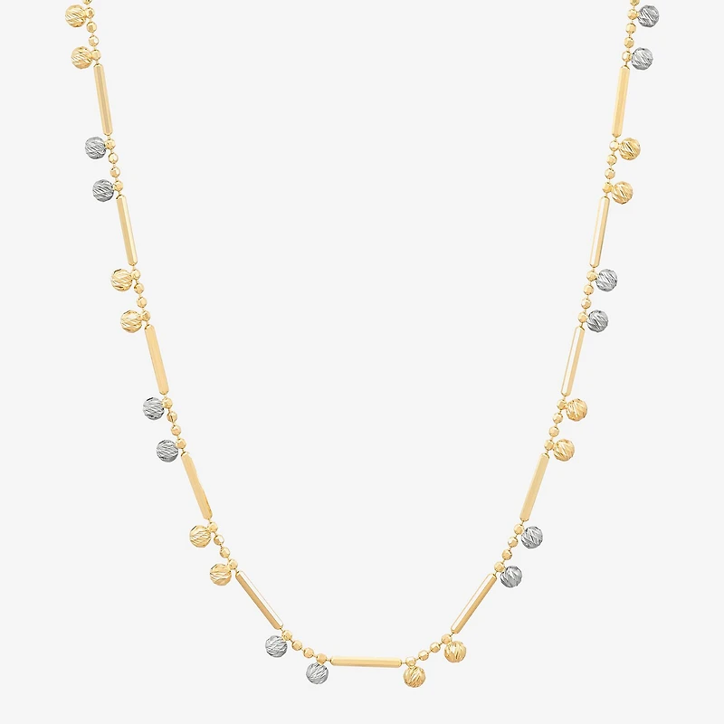 Womens 14K Gold 18 Inch Link Chain Necklace