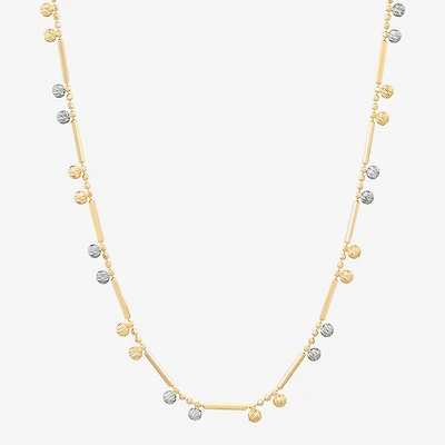 Womens 14K Gold 18 Inch Link Chain Necklace