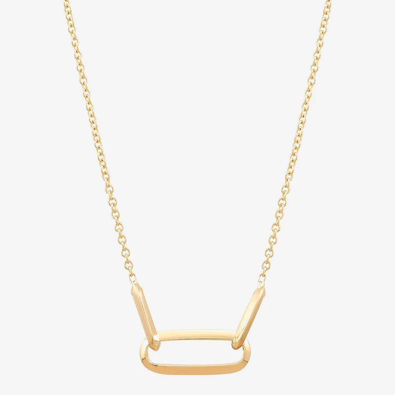 Made in Italy Womens 14K Gold 18 Inch Pendant Necklace