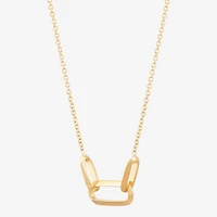 Made in Italy Womens 14K Gold 18 Inch Pendant Necklace