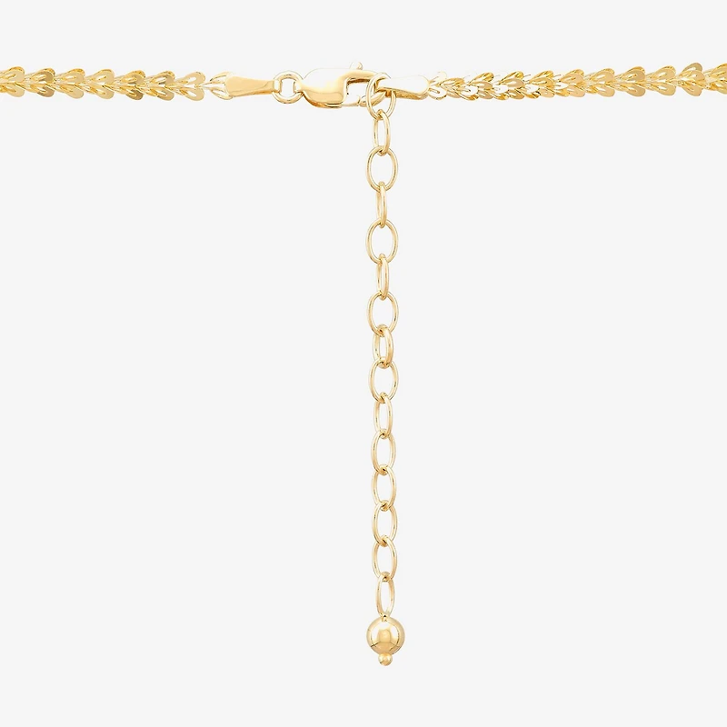 Womens 10K Gold 16 Inch Link Chain Necklace