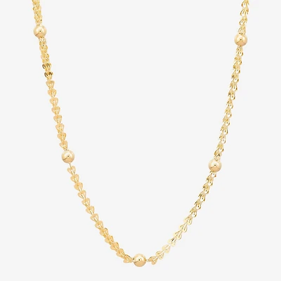 Womens 10K Gold 16 Inch Link Chain Necklace