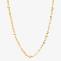 Womens 10K Gold 16 Inch Link Chain Necklace