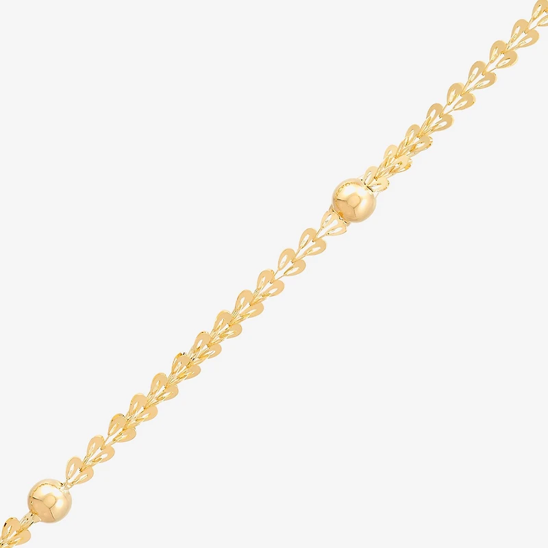 Womens 10K Gold 16 Inch Link Chain Necklace