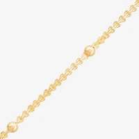 Womens 10K Gold 16 Inch Link Chain Necklace