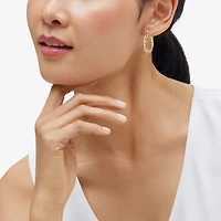 Made in Italy Womens 14K Gold 30mm Hoop Earrings