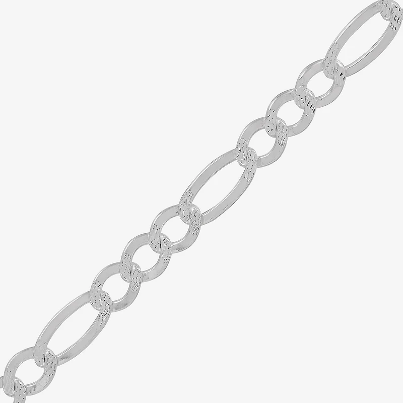 Mens Sterling Silver 24 Inch Figaro Chain Necklace