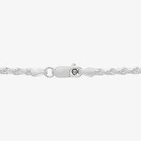 Made in Italy Womens Sterling Silver Inch Rope Chain Necklace