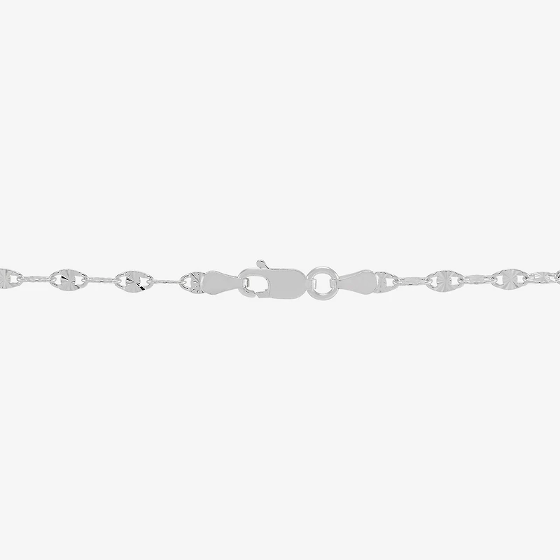 Made in Italy Womens Sterling Silver / Inch Solid Fashion Chain Bracelet