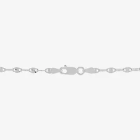 Made in Italy Womens Sterling Silver / Inch Solid Fashion Chain Bracelet
