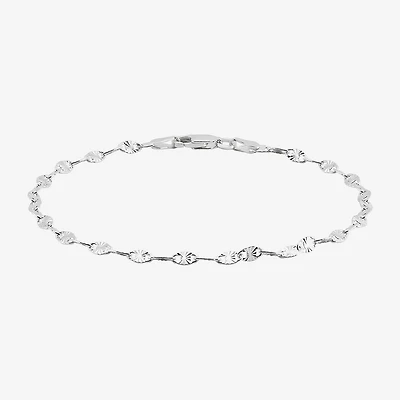 Made in Italy Womens Sterling Silver / Inch Solid Fashion Chain Bracelet