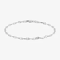 Made in Italy Womens Sterling Silver / Inch Solid Fashion Chain Bracelet
