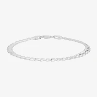 Made in Italy Womens Sterling Silver 7.5 Inch Hollow Fashion Heart Chain Bracelet