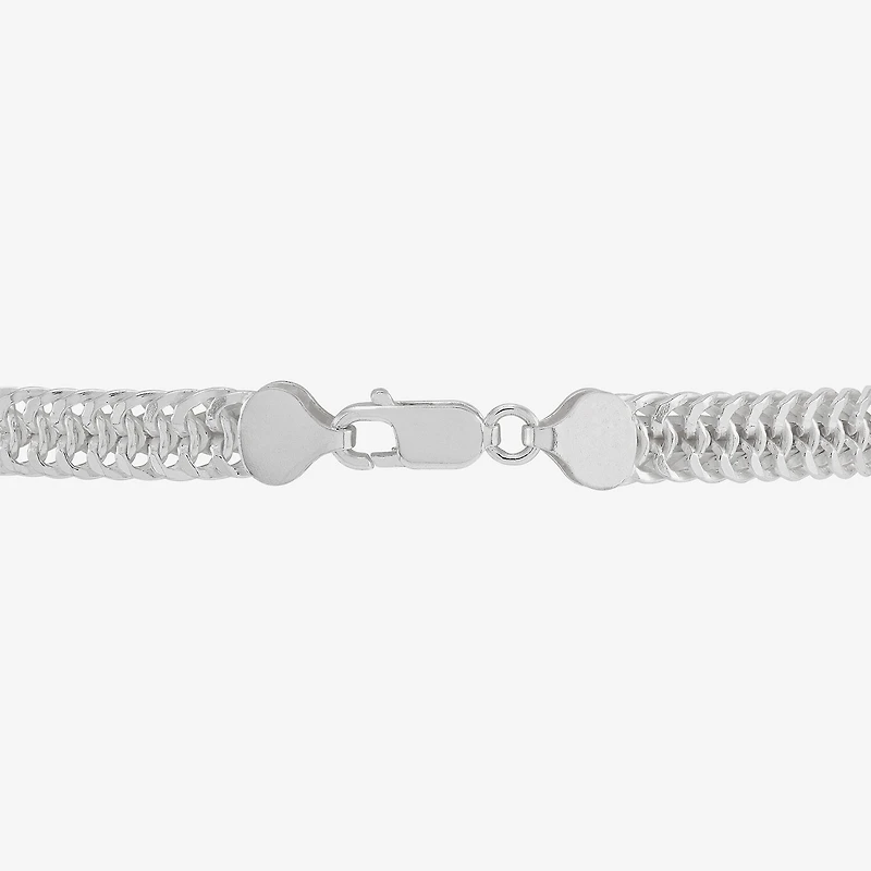 Made in Italy Womens Sterling Silver 8 1/2 Inch Solid Fashion Chain Bracelet