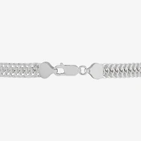 Made in Italy Womens Sterling Silver 8 1/2 Inch Solid Fashion Chain Bracelet