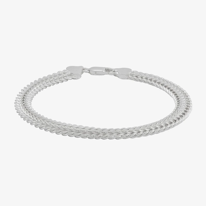 Made in Italy Womens Sterling Silver 8 1/2 Inch Solid Fashion Chain Bracelet
