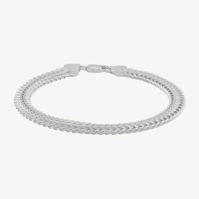 Made in Italy Womens Sterling Silver 8 1/2 Inch Solid Fashion Chain Bracelet