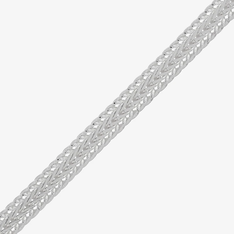 Made in Italy Womens Sterling Silver 8 1/2 Inch Solid Fashion Chain Bracelet