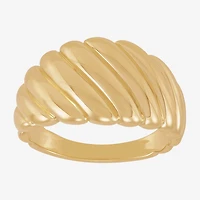 Silver Addiction Womens 11.5MM 14K Gold Over Band