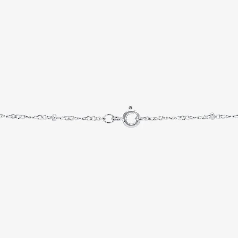 Diamonart Womens Sterling Silver Round 18 Inch Pendant Necklace