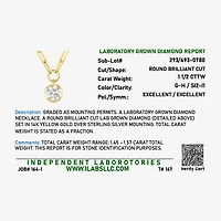 Diamond Addiction (G-H, Si2-I1) Womens 1 1/2 CT. T.W. Lab Grown White Diamond 14K Gold Over Silver 18 Inch Pendant Necklace