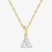 (H-I / Si1) Womens 1/4 CT. T.W. Lab Grown White Diamond 14K Gold Over Silver Round 18 Inch Pendant Necklace