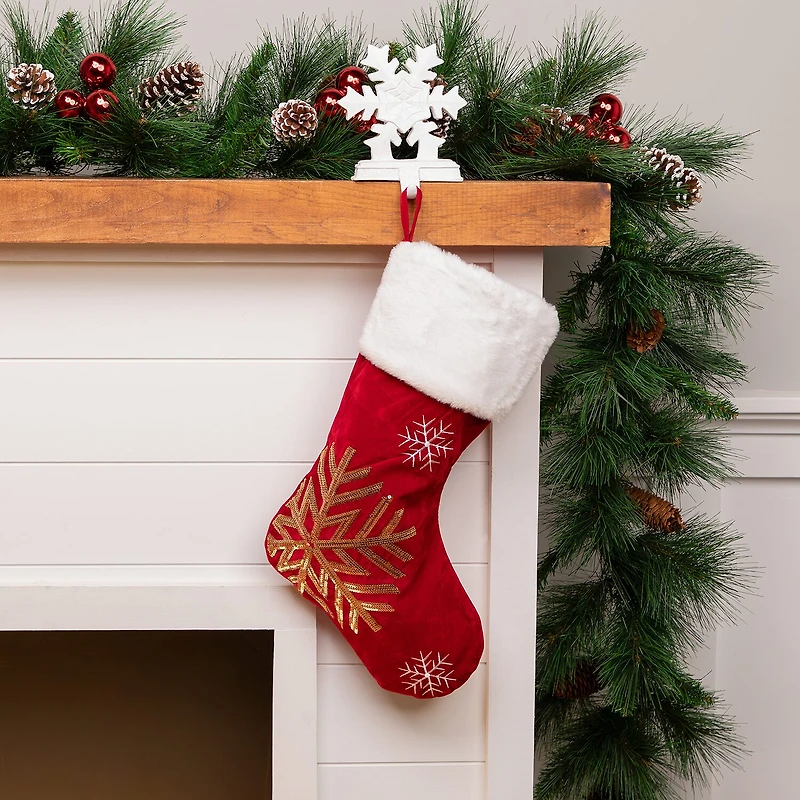 Northlight 20" Reindeer And Snowflake Sequin Christmas Stocking