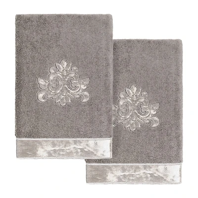 Linum Home Textiles May 2-pc. Embellished Hand Towel