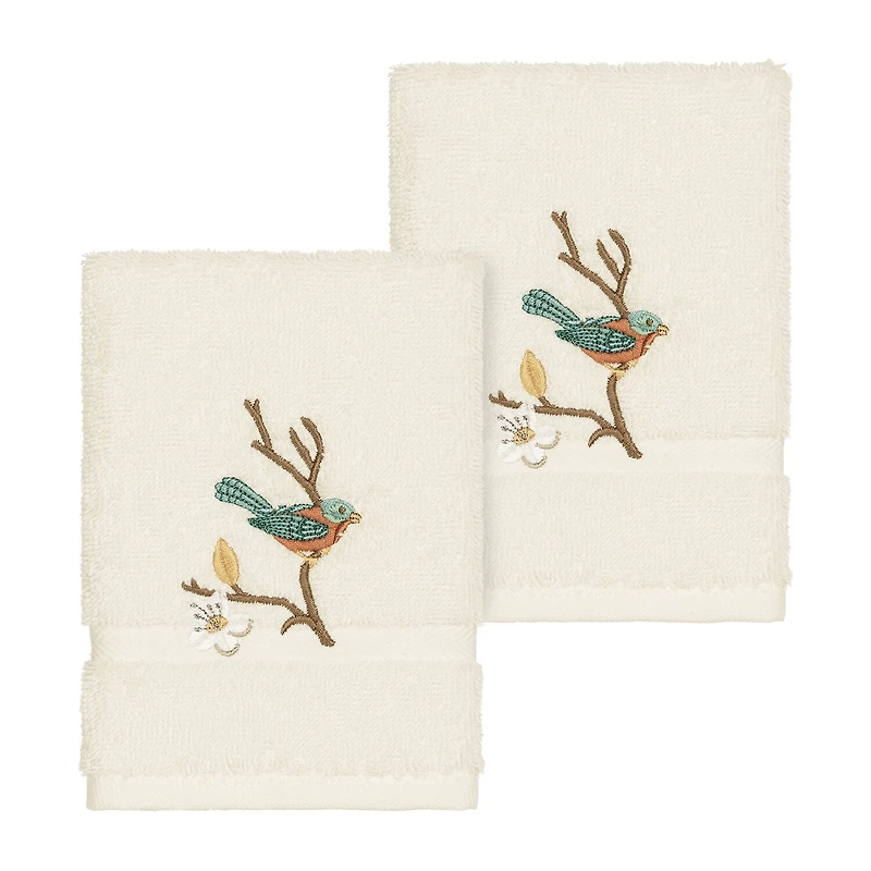 Linum Home Textiles Springtime 2-pc. Embellished Washcloth