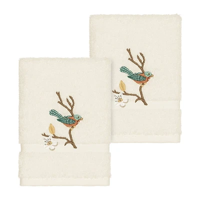 Linum Home Textiles Springtime 2-pc. Embellished Washcloth