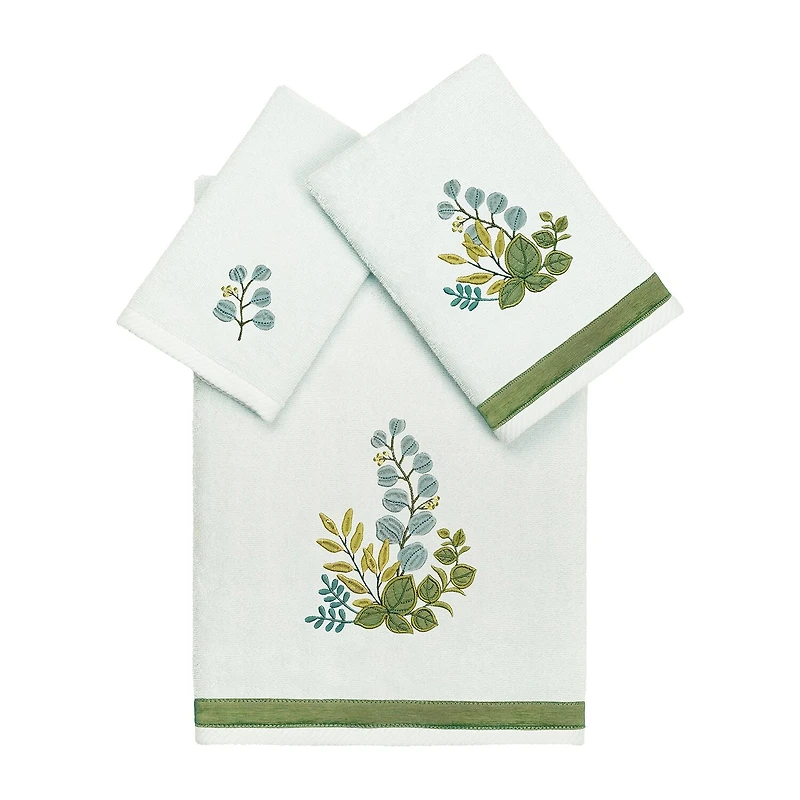 Linum Home Textiles Botanica Embellished 3-pc. Bath Towel Set