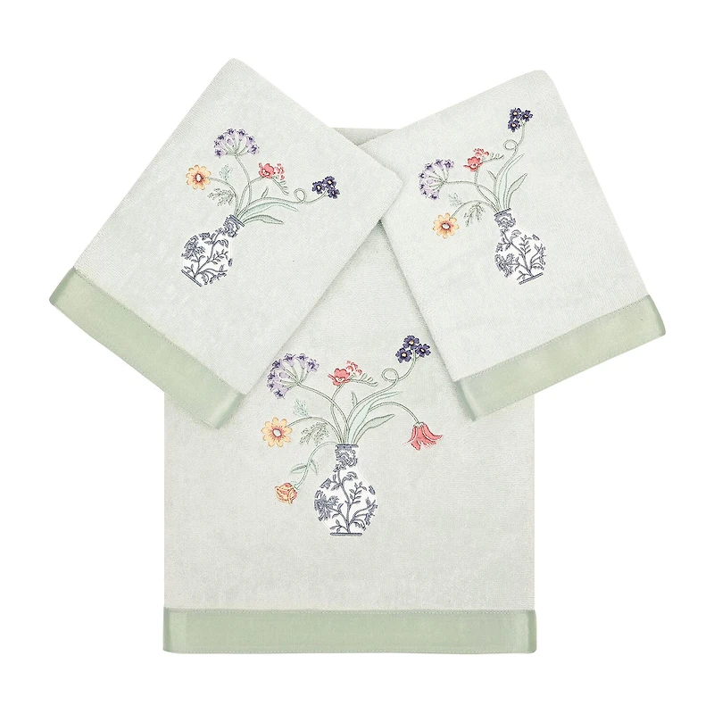 Linum Home Textiles Stella Embellished 3-pc. Bath Towel Set