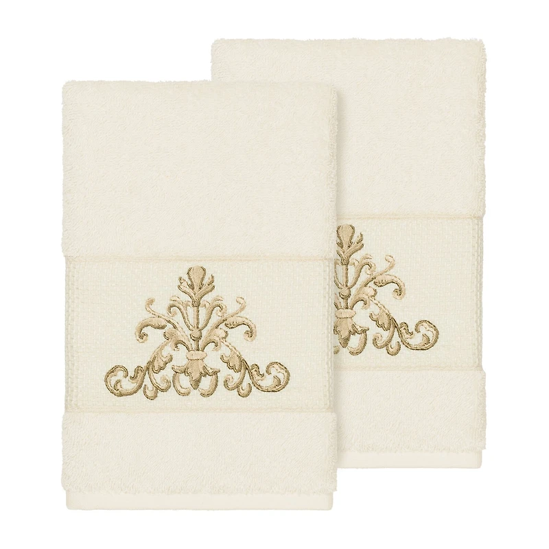 Linum Home Textiles Scarlet 2-pc. Embellished Hand Towel