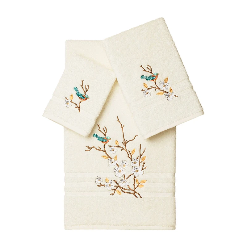 Linum Home Textiles Springtime Embellished 3-pc. Bath Towel Set