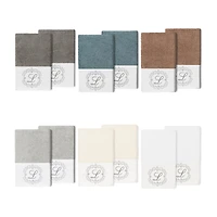Linum Home Textiles Monica Silver Embellished 2-pc. Hand Towel